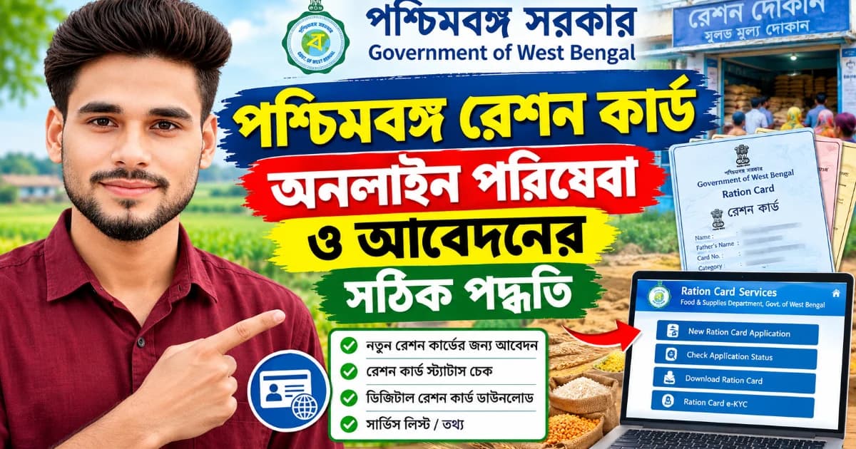 পশ্চিমবঙ্গ রেশন কার্ড: অনলাইন পরিষেবা ও আবেদনের সরকারি পথ
